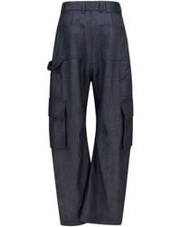 Balenciaga - Cargo Pants Denim Print - Lyst