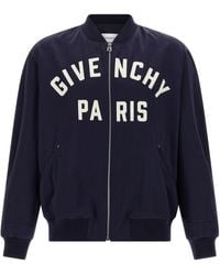 Givenchy - Cotton Satin Zipped Blouson - Lyst