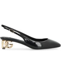 Dolce & Gabbana - Dolce & Gabbana Patent Leather Slingback Pump - Lyst