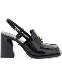 Versace - Patent Leather Pumps Loafers - Lyst