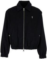 Ami Paris - Jacket With Collar And Adc Logo - Lyst