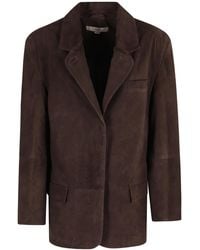 REMAIN Birger Christensen - Oversized Suede Blazer - Lyst