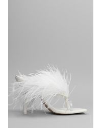 Cult Gaia - Shannon Sandals In White Leather - Lyst