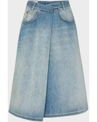 Maison Margiela - Maison Margiela Wrap Denim Skirt - Lyst