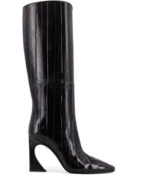 Fendi - Arco Hagfish Leather Boots - Lyst