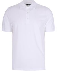 Herno - Short-Sleeve Jersey Polo With French Collar - Lyst