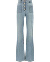 Valentino Garavani - High Waist Jeans Cotton - Lyst