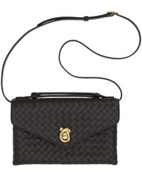 Bottega Veneta - Shoulder Bag Knot Lock Fondant-M Lambskin Leather - Lyst