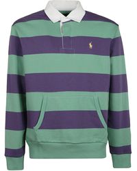 Ralph Lauren - Striped Long-sleeved Sweatshirt - Lyst