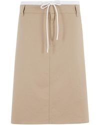 Vince - Mid Rise Double Waistband Skirt - Lyst