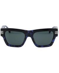 Versace - Sunglasses Rectangle Full Rim, Havana Frame And Dark Lens Ve4464F545887 - Lyst