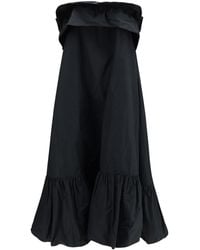 Saint Laurent - Sleeveless Country Dress Technical Canvas Polyester; Cotton - Lyst