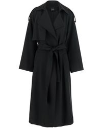 Le Plain - Double-Breasted Trench Coat With Matching Belt - Lyst