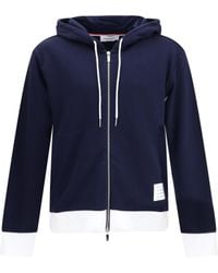 Thom Browne - Cotton Hoodie Sweatshirts - Lyst