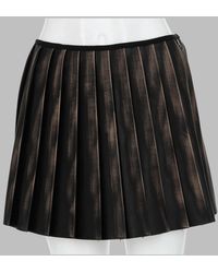 DIESEL - Mini Pleated Distressed Polyester Skirt - Lyst