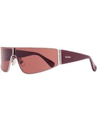 Max Mara - Space Shield Sunglasses Mm0164 14S Ruthenium-Bordeaux 0Mm Plastic (Acetate)/Metal - Lyst