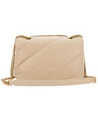 Pinko - 'Love Classic Puff' Crossbody Bag With Diagonal Maxi Quilting - Lyst