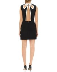MSGM - Mini Cut Out Dress Viscose - Lyst