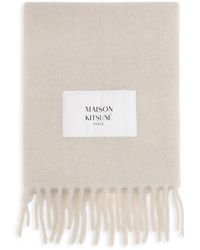 Maison Kitsuné - Beige Polyamide Scarf - Lyst