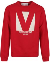 Valentino Garavani - Jersey Felpa Chez Cotton Sweatshirt - Lyst