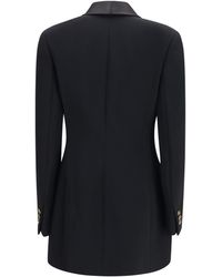 Versace - Wool Double Breasted Blazer Dress - Lyst
