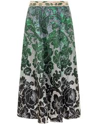 Pierre Louis Mascia - Silk Skirt With Floral Print - Lyst