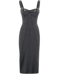 Versace Jeans Couture - Midi Dress With Buckle - Lyst