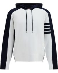 Thom Browne - Loopback Colorblock Hooded Sweatshirt Cotton Sweatshirts - Lyst