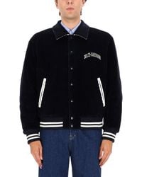 Dolce & Gabbana - Corduroy Jacket With Embroidered Logo - Lyst