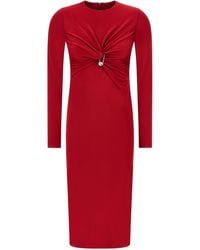 Versace - Dress With Decorative Draping - Lyst