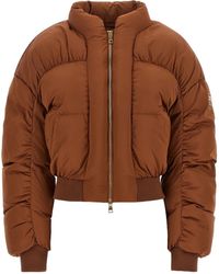 Elisabetta Franchi - Cropped Puffer Bomber Jacket - Lyst