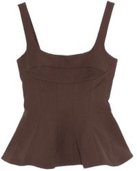 Stine Goya - Square Neck Flared Hem Top - Lyst