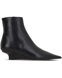 TOTEME - Sharp Leather Ankle Boots - Lyst