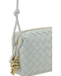 Bottega Veneta - Shoulder Bag Loop Leather Bone-Brass Calf - Lyst