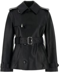 Burberry - Calf Leather Jacket - Lyst
