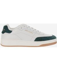 Saint Laurent - Leather Sneakers Trainers - Lyst