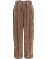 Brunello Cucinelli - Elasticated Viscose And Cashmere Pants Viscose; Kashmir/Capra Hircus - Lyst