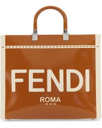 Fendi - Two-Tone Canvas Medium Sunshine Shopping Bag - Lyst