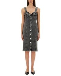 M05CH1N0 Jeans - Denim Midi Dress - Lyst