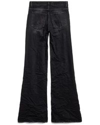 Balenciaga Lyocell-Poplin Wide-Leg Pants in Black | Lyst