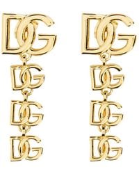 Dolce & Gabbana - Dg Logo Long Earrings 925 - Lyst