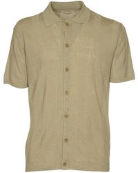 Kangra - Stripe Stitched Buttoned Polo Shirt - Lyst