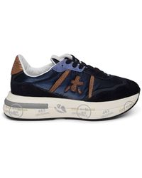Premiata - Cassie Two-Tone Suede Blend Sneakers - Lyst