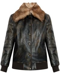 Dolce & Gabbana - Dolce & Gabbana Leather Jacket - Lyst