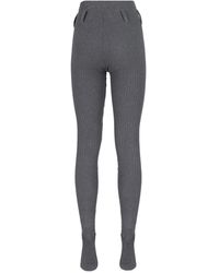 タイツ・ソックス PRADA Ribbed tights Gray Prada Cotton Tights | Grey | FARFETCH