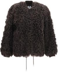 S.w.o.r.d 6.6.44 - Sword 6.6. Teddy-Effect Faux Fur Jacket Calf Leather Bos Taurus Furs - Lyst
