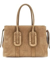 Marc Jacobs - Babe City Tote Suede Handbag Calf Leather Bos Taurus Shoulder Bags - Lyst