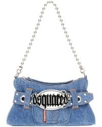 DSquared² - Denim Gothic Belt Shoulder Bag - Lyst