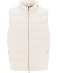 Brunello Cucinelli - Milk Quilted Sleeveless Jacket Clothing - Lyst