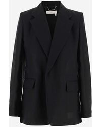 Chloé - Single-breasted Jacket In Ramie - Lyst